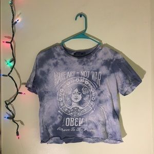 OBEY tie dye crop top